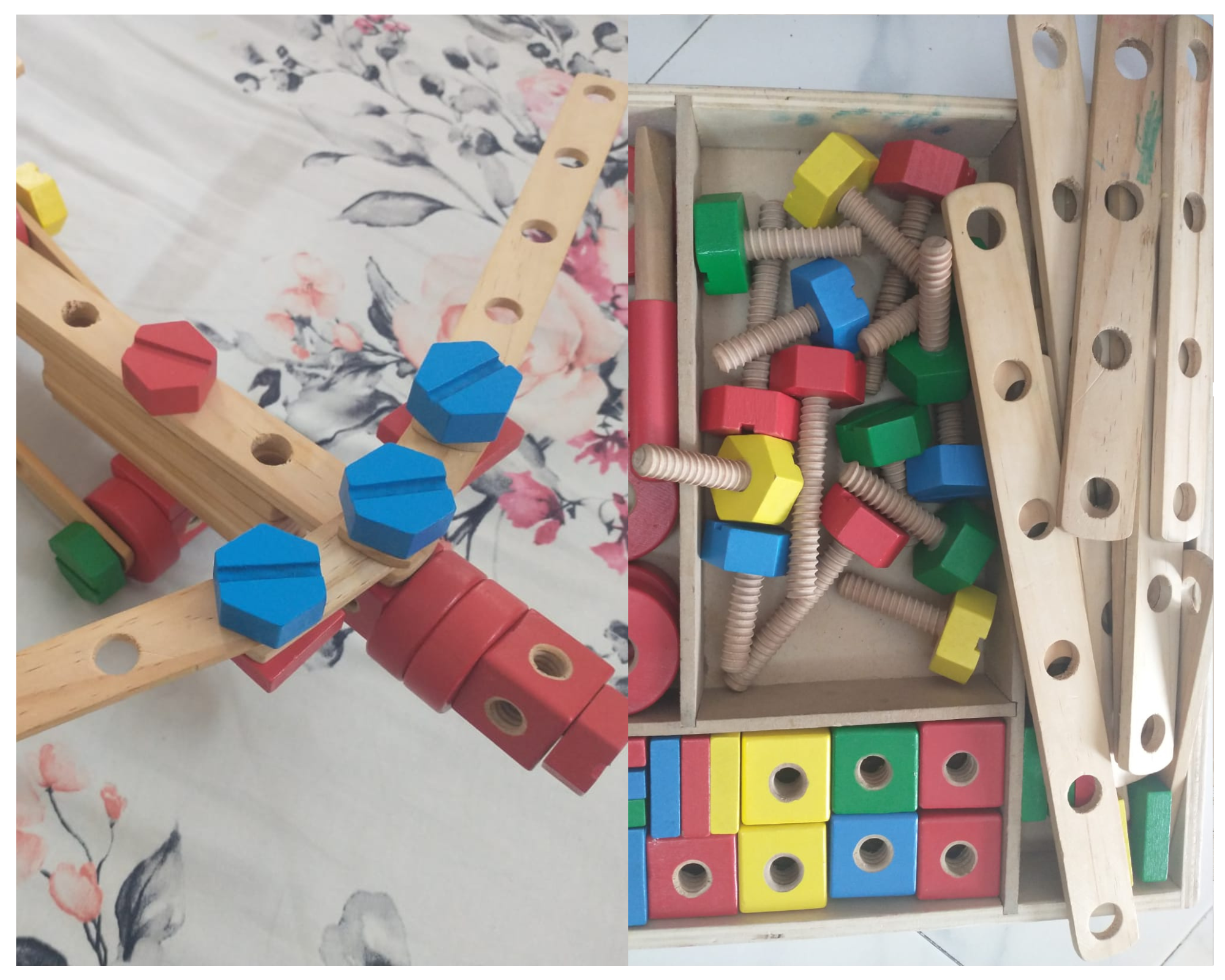 Buliding toys easier clean-up than Lego